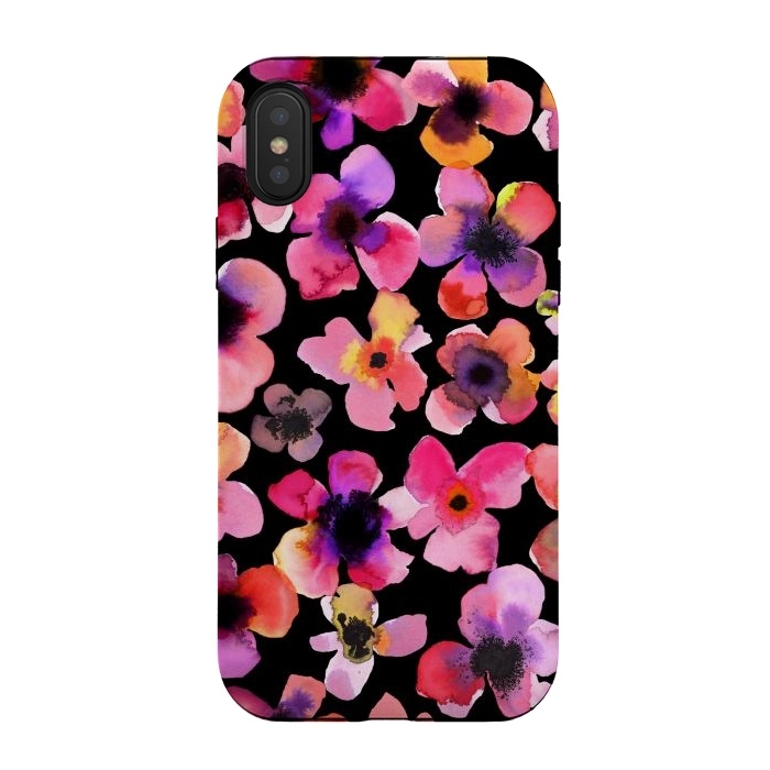 iPhone Xs / X StrongFit Happy Sweet Flowers by Ninola Design