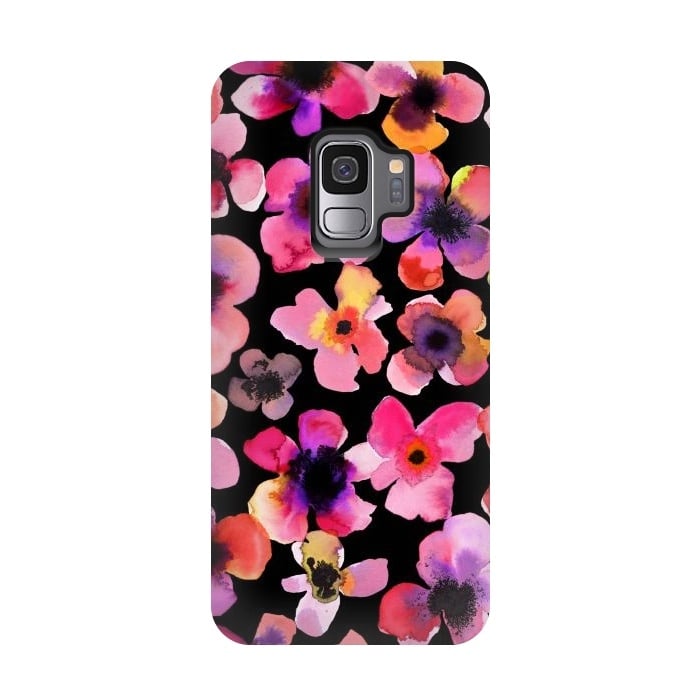 Galaxy S9 StrongFit Happy Sweet Flowers by Ninola Design