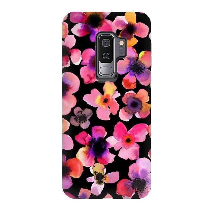 Galaxy S9 plus StrongFit Happy Sweet Flowers by Ninola Design