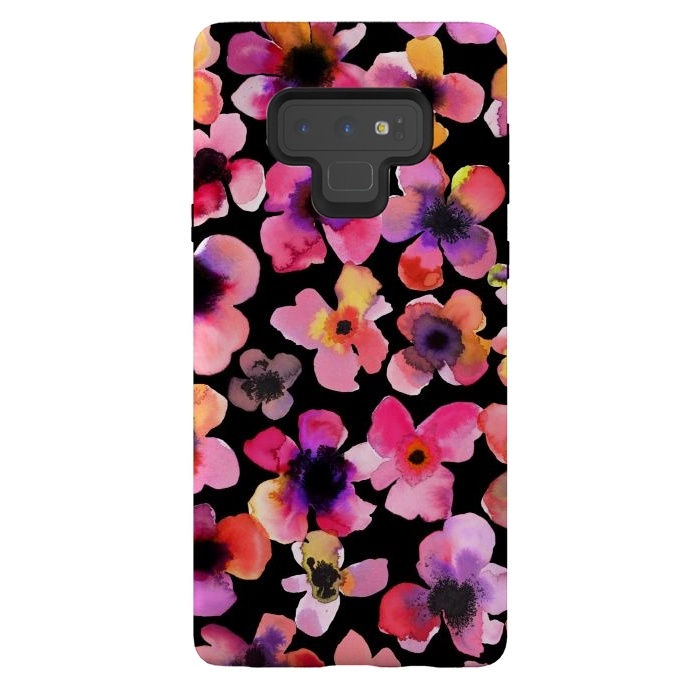 Galaxy Note 9 StrongFit Happy Sweet Flowers by Ninola Design