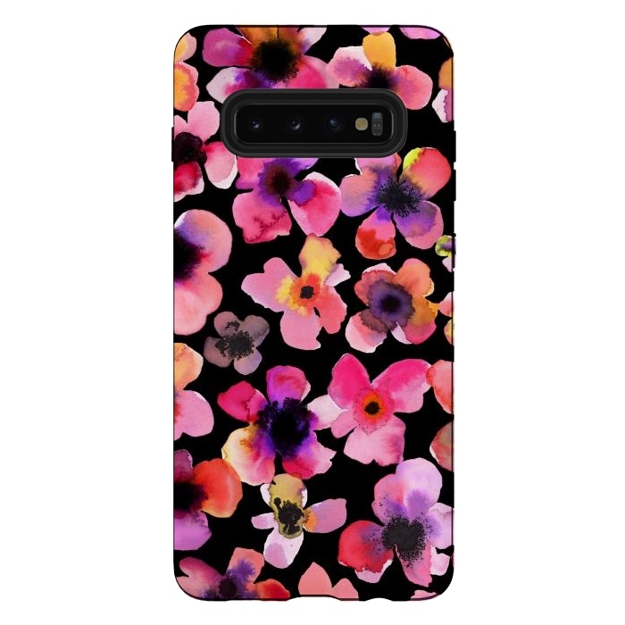 Galaxy S10 plus StrongFit Happy Sweet Flowers by Ninola Design