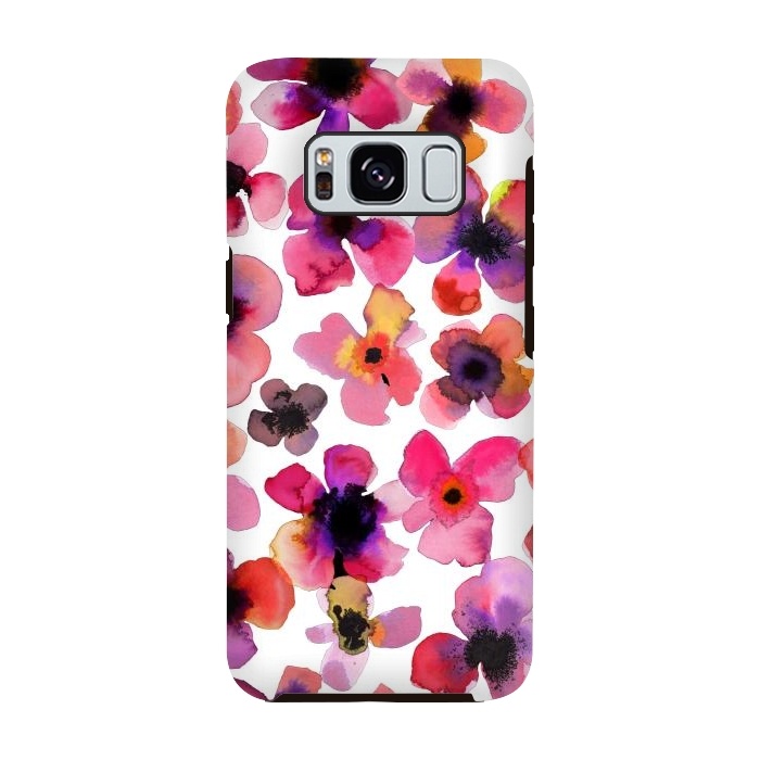 Galaxy S8 StrongFit Happy Sweet Vibrant Flowers by Ninola Design