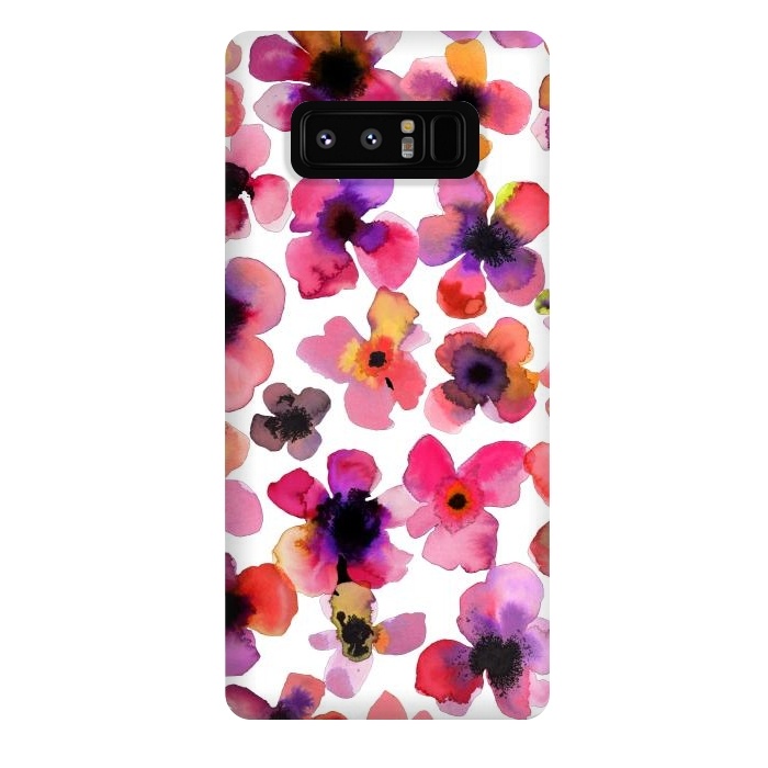 Galaxy Note 8 StrongFit Happy Sweet Vibrant Flowers by Ninola Design