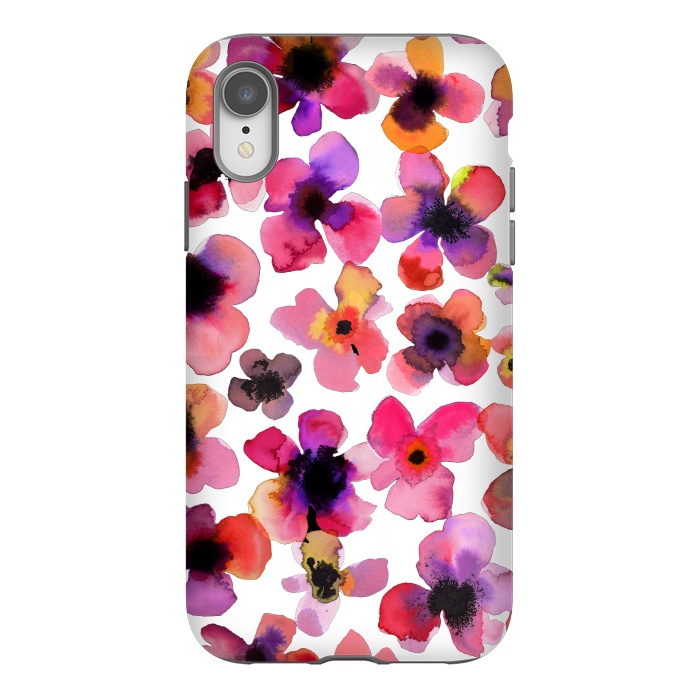 iPhone Xr StrongFit Happy Sweet Vibrant Flowers by Ninola Design