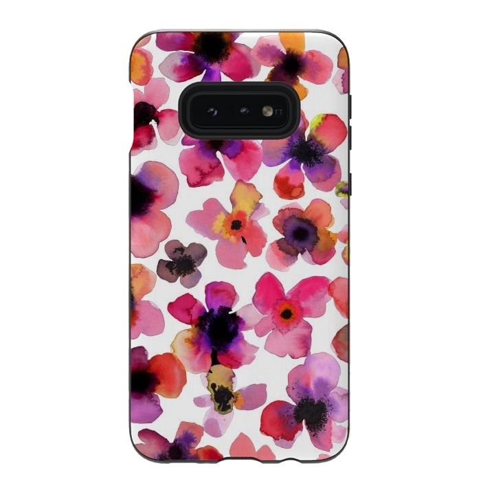 Galaxy S10e StrongFit Happy Sweet Vibrant Flowers by Ninola Design