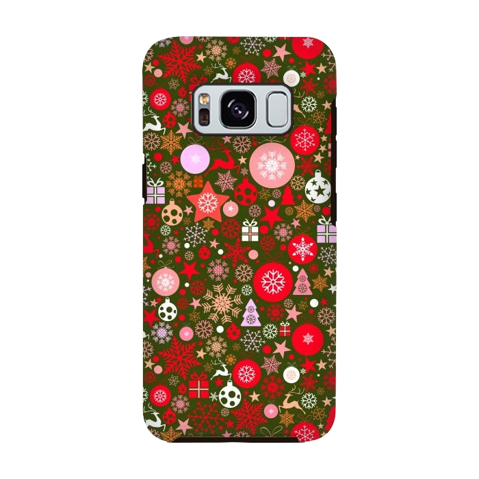 Galaxy S8 StrongFit Christmas Decorative Backdrops by ArtsCase