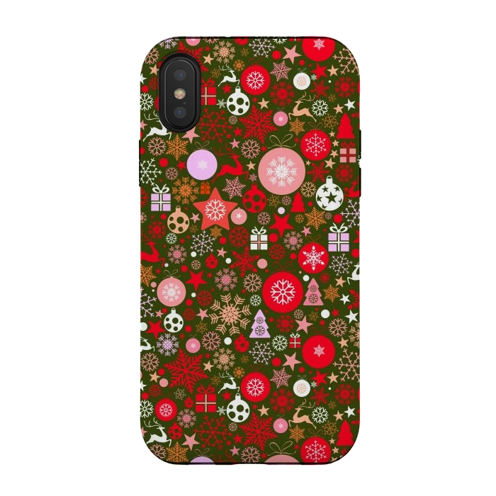 iPhone Xs / X StrongFit Christmas Decorative Backdrops by ArtsCase