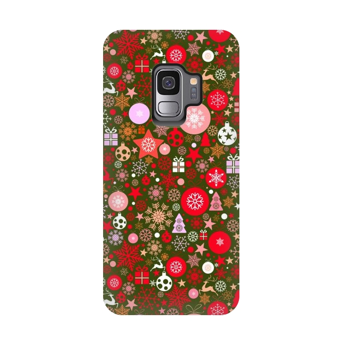 Galaxy S9 StrongFit Christmas Decorative Backdrops by ArtsCase