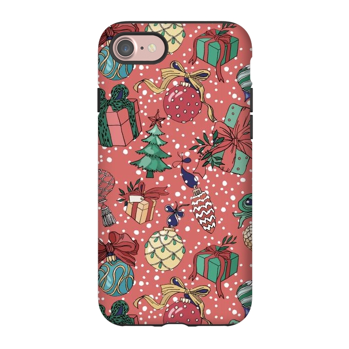 iPhone 7 StrongFit Snow Falls And Presents At Christmas by ArtsCase