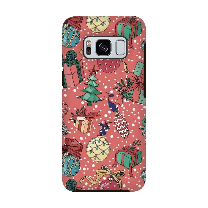 Galaxy S8 StrongFit Snow Falls And Presents At Christmas by ArtsCase