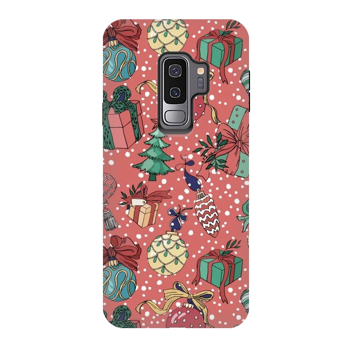 Galaxy S9 plus StrongFit Snow Falls And Presents At Christmas by ArtsCase