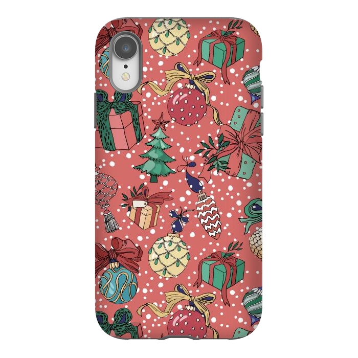 iPhone Xr StrongFit Snow Falls And Presents At Christmas by ArtsCase