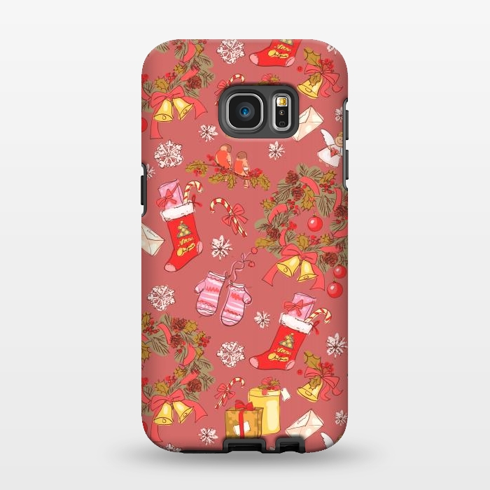 Galaxy S7 EDGE StrongFit Christmas Vintage Style by ArtsCase