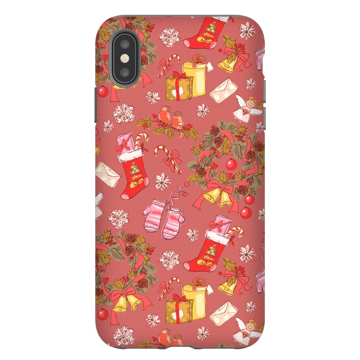 iPhone Xs Max StrongFit Christmas Vintage Style by ArtsCase