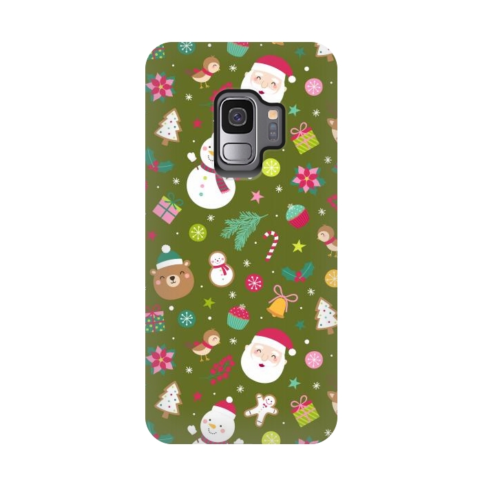 Galaxy S9 StrongFit Snowflakes and St. Nicholas by ArtsCase