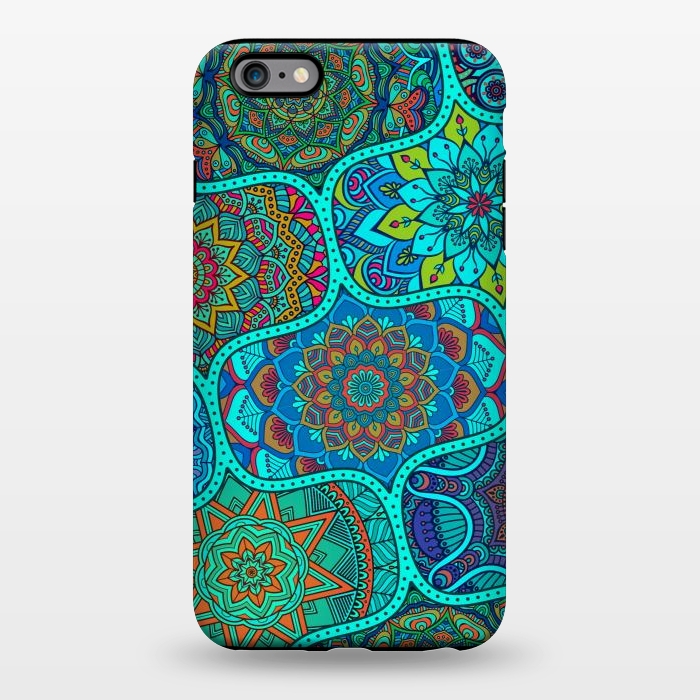 iPhone 6/6s plus StrongFit Modern Mandalas In Blue And Green by ArtsCase