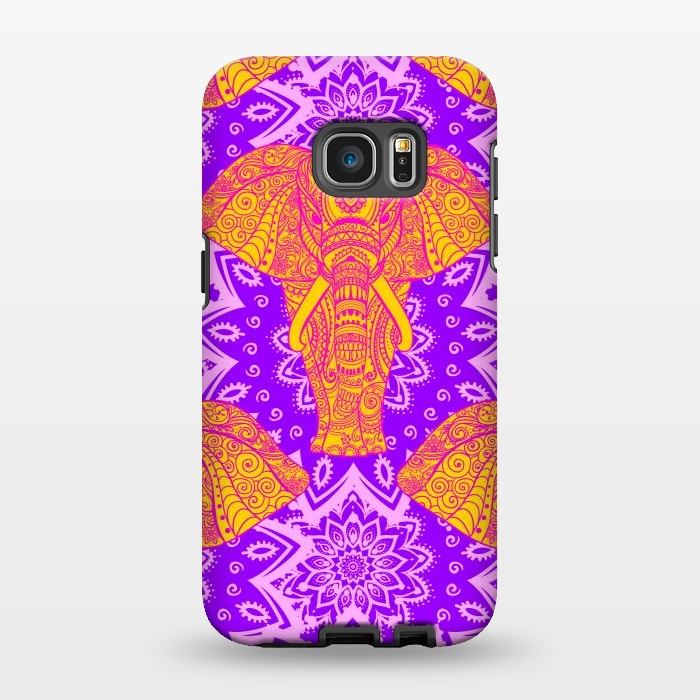 Galaxy S7 EDGE StrongFit Color Elephants by ArtsCase