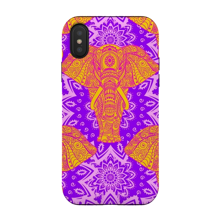 iPhone Xs / X StrongFit Color Elephants by ArtsCase