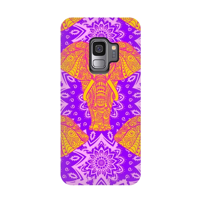 Galaxy S9 StrongFit Color Elephants by ArtsCase