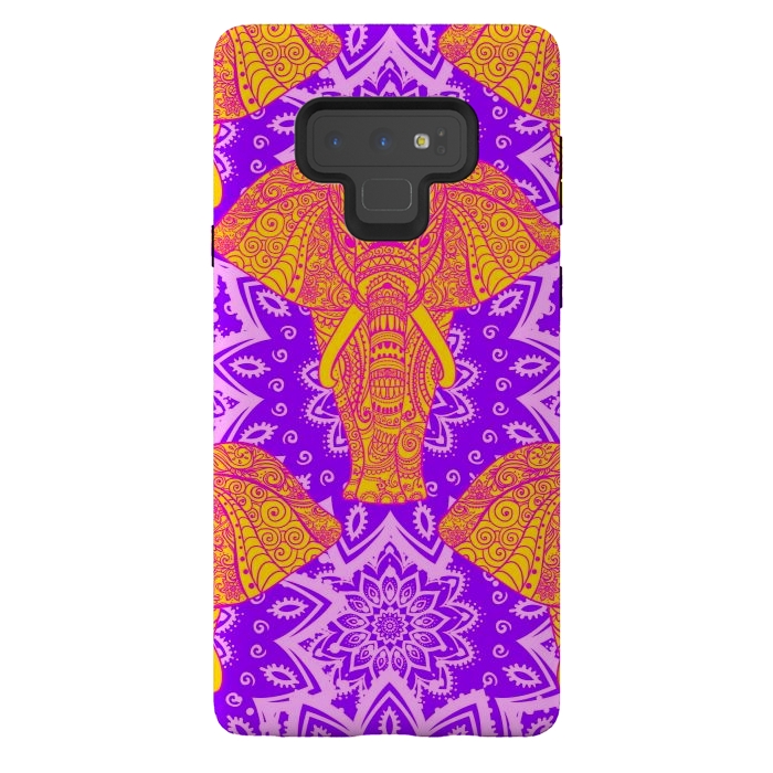 Galaxy Note 9 StrongFit Color Elephants by ArtsCase