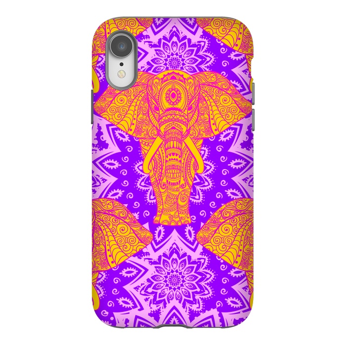 iPhone Xr StrongFit Color Elephants by ArtsCase