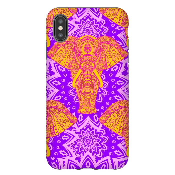 iPhone Xs Max StrongFit Color Elephants by ArtsCase
