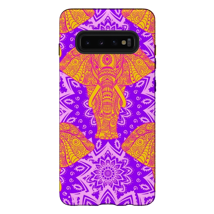 Galaxy S10 plus StrongFit Color Elephants by ArtsCase