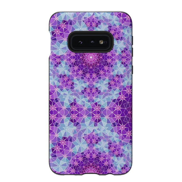 Galaxy S10e StrongFit Purple Mandala Ocean by ArtsCase