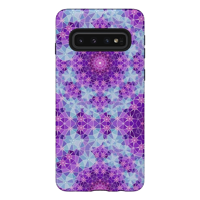 Galaxy S10 StrongFit Purple Mandala Ocean by ArtsCase