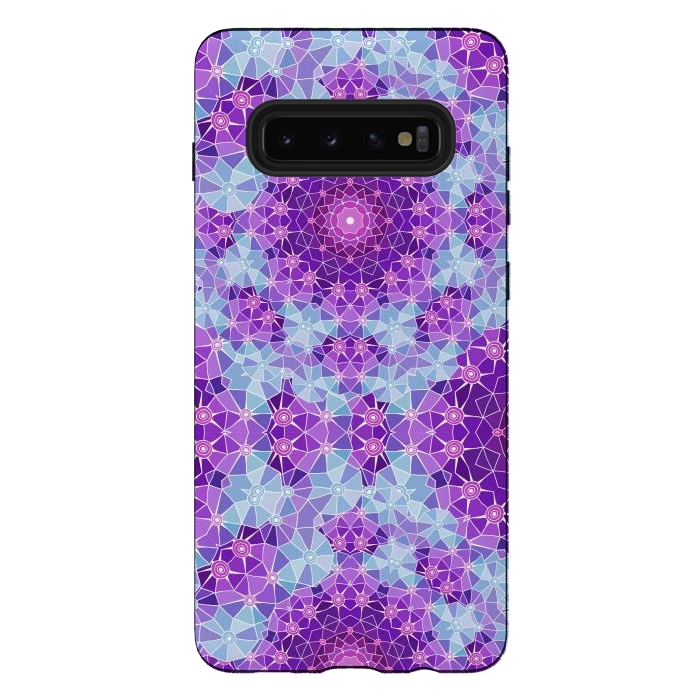Galaxy S10 plus StrongFit Purple Mandala Ocean by ArtsCase
