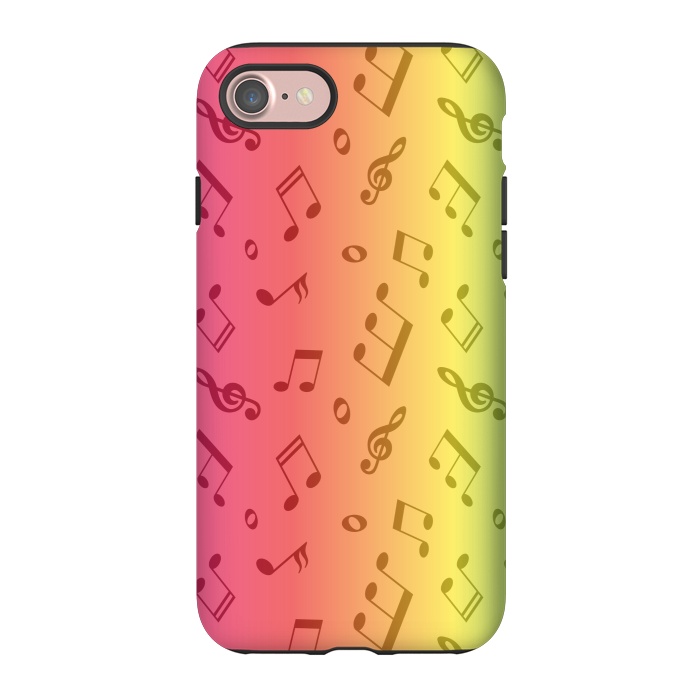 iPhone 7 StrongFit RAINBOW MUSICAL PATTERN by MALLIKA