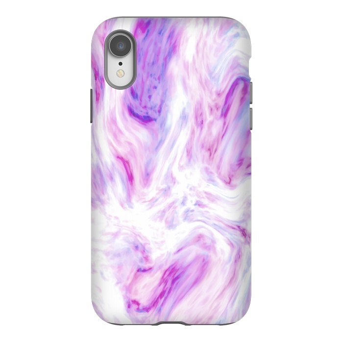 iPhone Xr StrongFit PINK PURPLE MARBLE PRINT 2  by MALLIKA