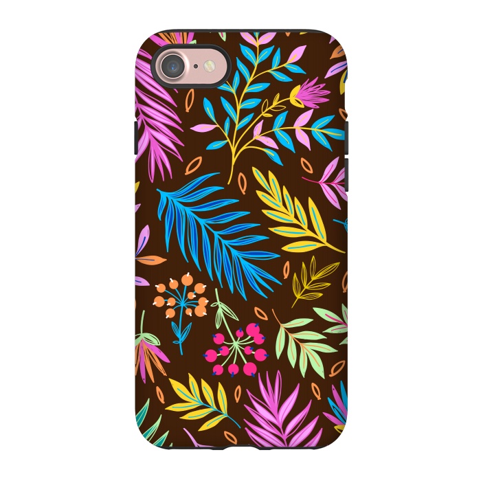 iPhone 7 StrongFit MULTICOLOUR LEAF PATTERN by MALLIKA