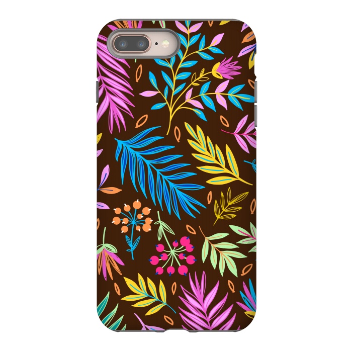 iPhone 7 plus StrongFit MULTICOLOUR LEAF PATTERN by MALLIKA