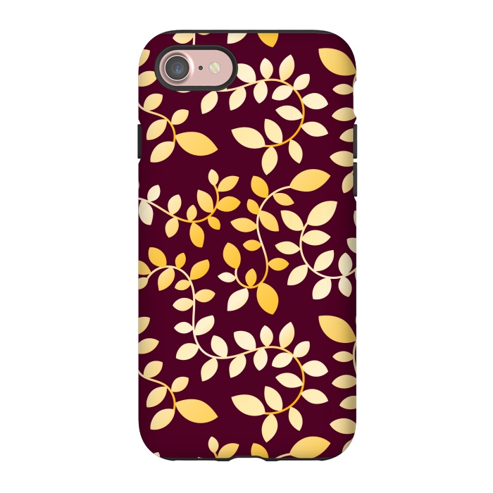 iPhone 7 StrongFit GOLDEN LEAVES PATTERN by MALLIKA