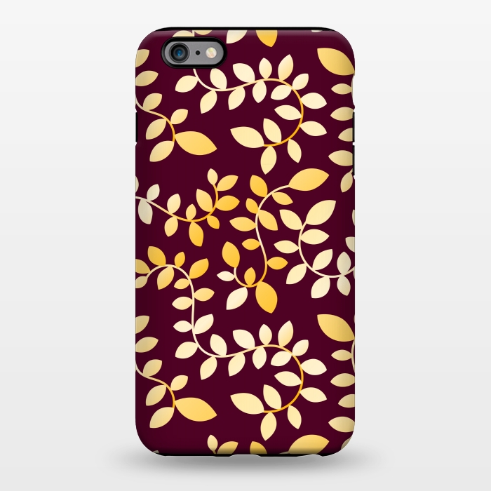 iPhone 6/6s plus StrongFit GOLDEN LEAVES PATTERN by MALLIKA
