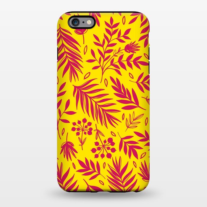 iPhone 6/6s plus StrongFit PINK YELLOW FLORAL PATTERN by MALLIKA