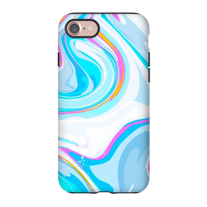 iPhone 7 StrongFit BLUE PINK MARBLE PRINT by MALLIKA