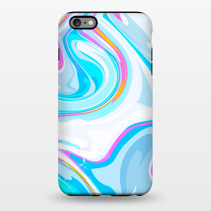 iPhone 6/6s plus StrongFit BLUE PINK MARBLE PRINT by MALLIKA