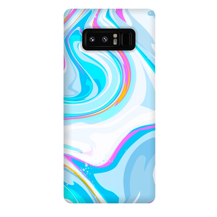 Galaxy Note 8 StrongFit BLUE PINK MARBLE PRINT by MALLIKA