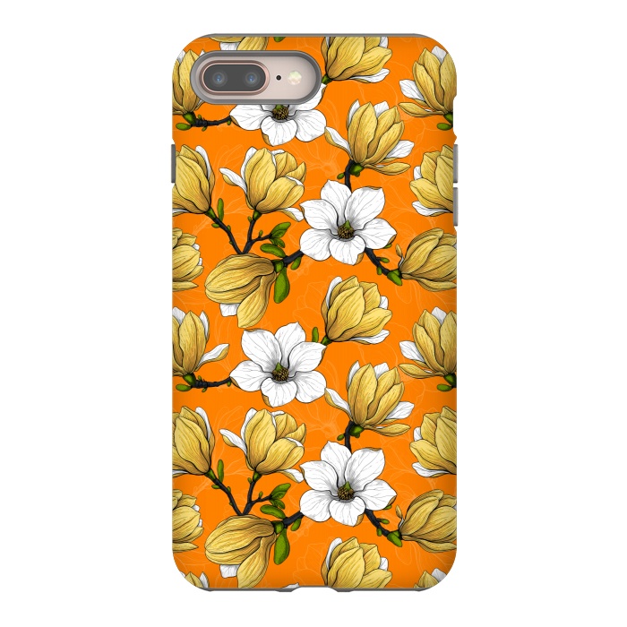 iPhone 7 plus StrongFit Magnolia garden orange by Katerina Kirilova