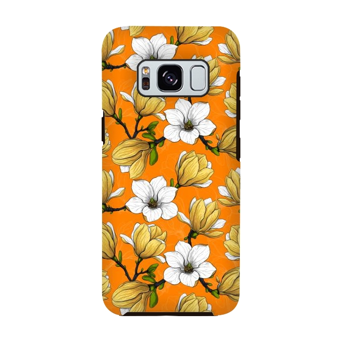 Galaxy S8 StrongFit Magnolia garden orange by Katerina Kirilova