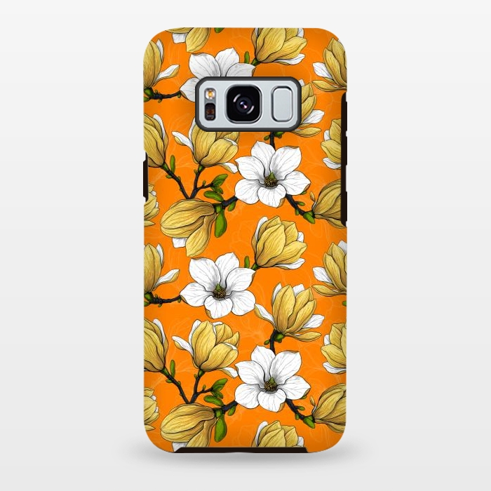 Galaxy S8 plus StrongFit Magnolia garden orange by Katerina Kirilova