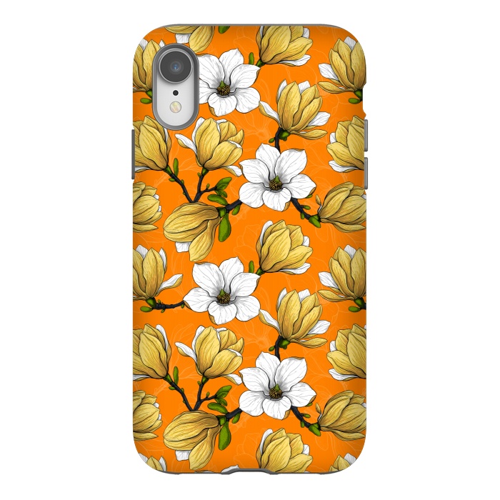 iPhone Xr StrongFit Magnolia garden orange by Katerina Kirilova