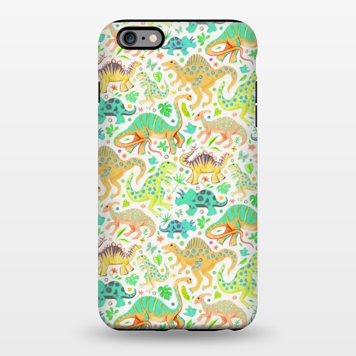 iPhone 6/6s plus StrongFit Happy Dinos in Citrus Colors by Micklyn Le Feuvre