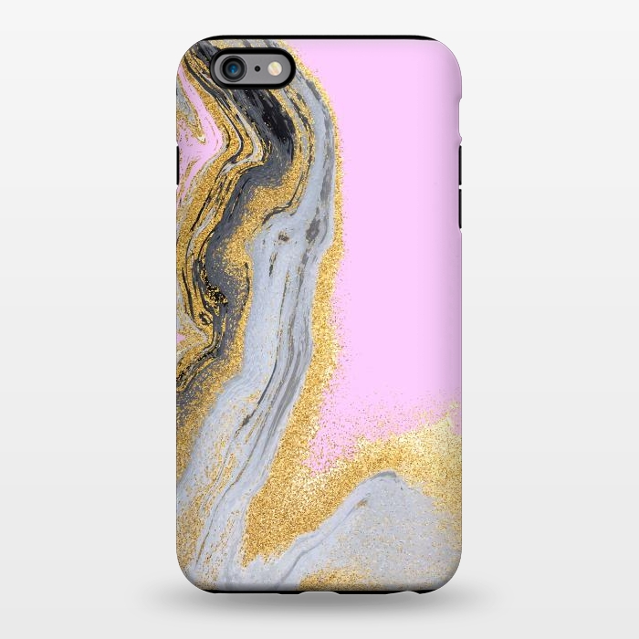 iPhone 6/6s plus StrongFit Black and golden liquid marble texture by ArtsCase