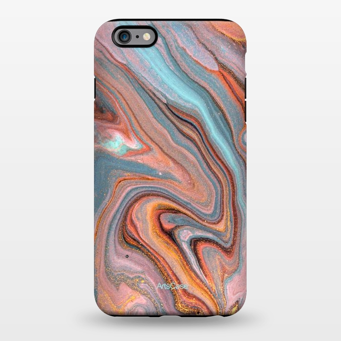iPhone 6/6s plus StrongFit Blue and Gold liquid by ArtsCase