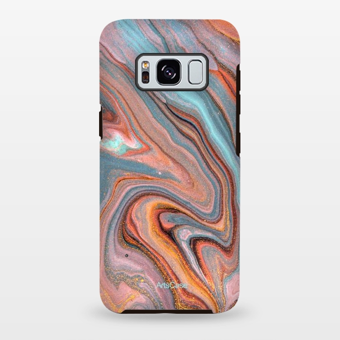 Galaxy S8 plus StrongFit Blue and Gold liquid by ArtsCase