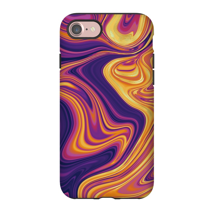 iPhone 7 StrongFit Fluid marbling with Swirls by ArtsCase