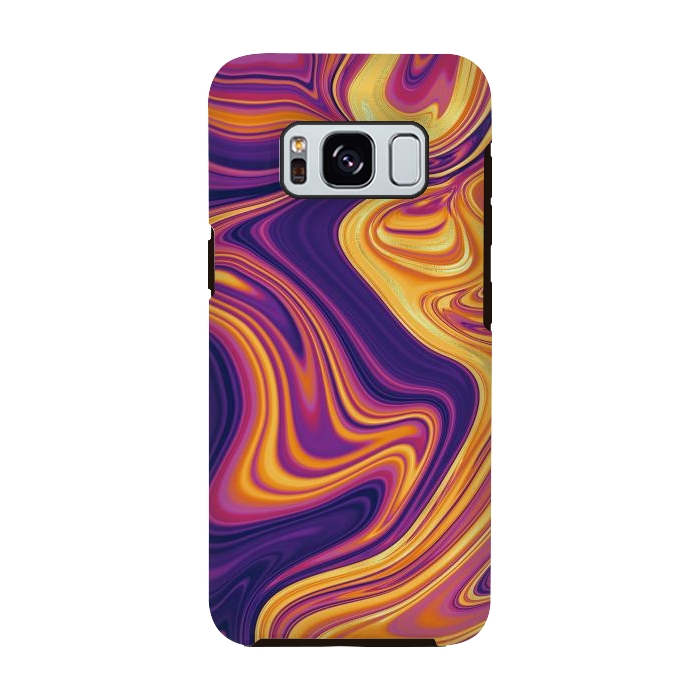 Galaxy S8 StrongFit Fluid marbling with Swirls by ArtsCase
